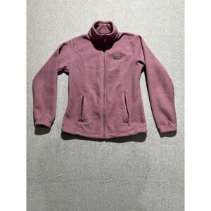 Columbia Fleece Jacket Women's Full Zip Purple Size Medium Warm Outdoor Layer